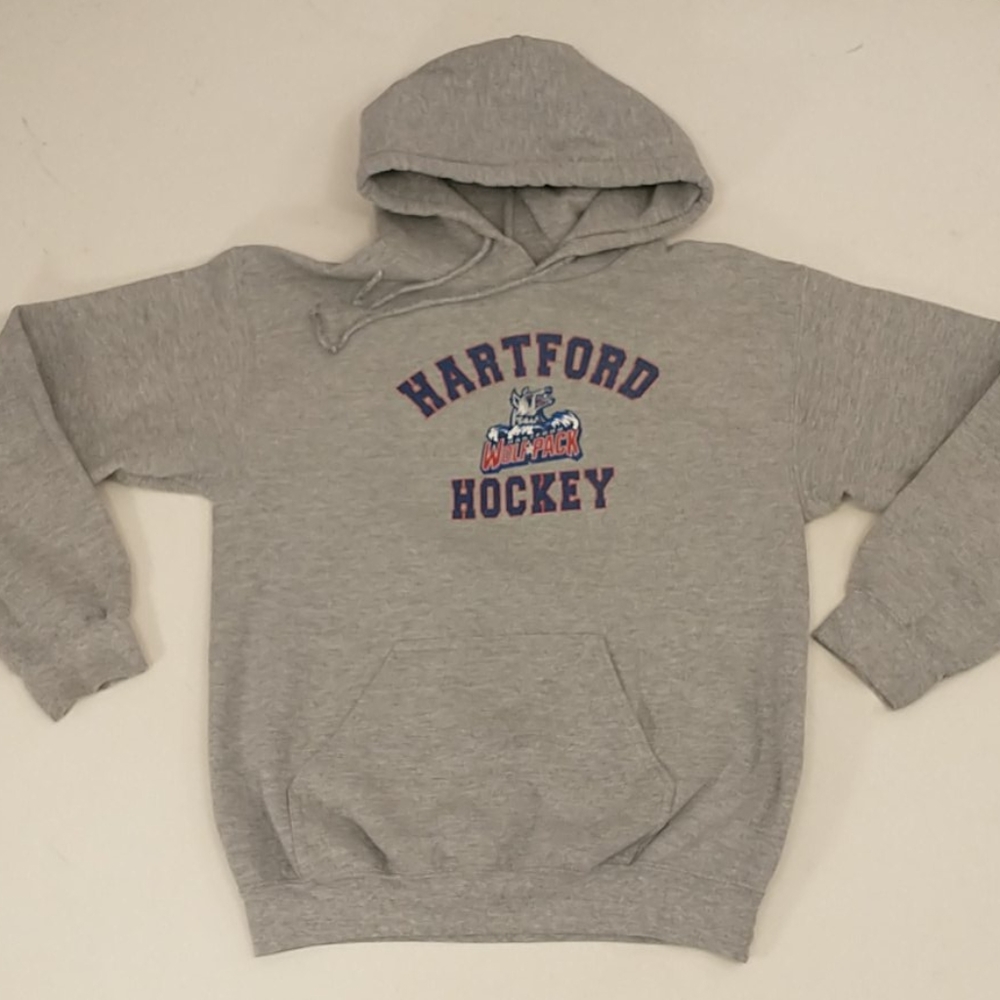 Wolf Pack Hockey Gray Hoodie Sweatshirt S ExcCond
